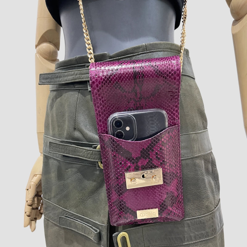 Python leather cellphone case