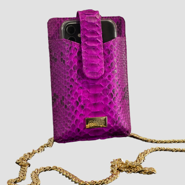 PYTHON LEATHER CELLPHONE CASE