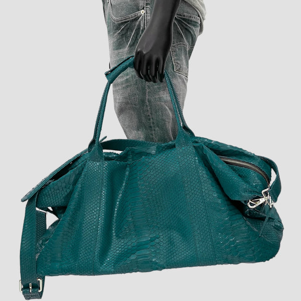 PYTHON LEATHER DUFFEL BAG