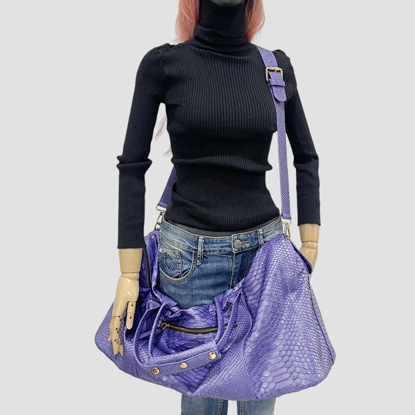 PYTHON LEATHER DUFFEL BAG