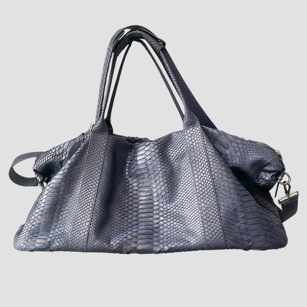 PYTHON LEATHER DUFFEL BAG