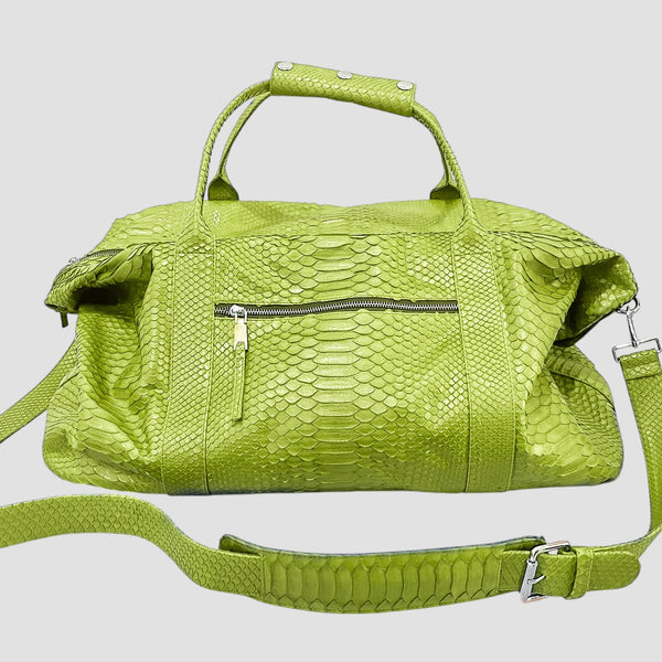 PYTHON LEATHER DUFFEL BAG