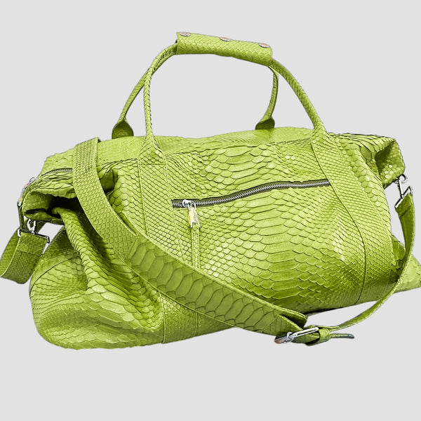 PYTHON LEATHER DUFFEL BAG