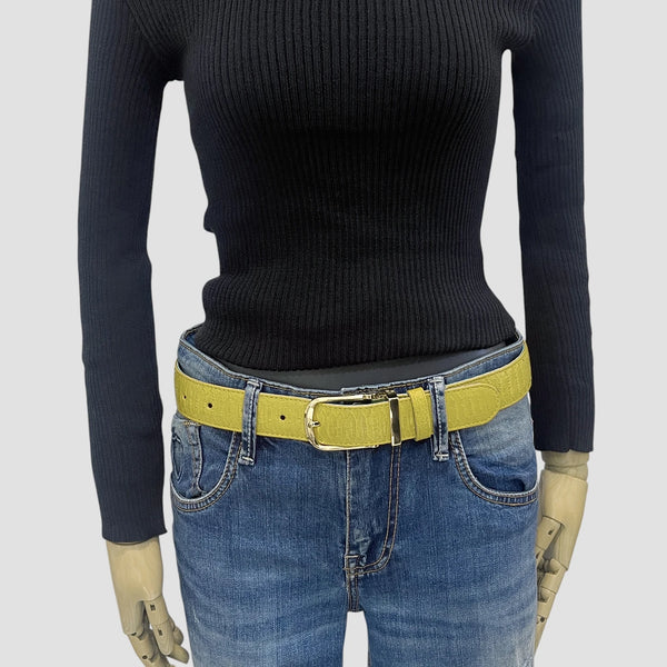 PYTHON LEATHER BELT