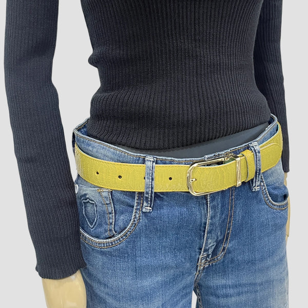 PYTHON LEATHER BELT