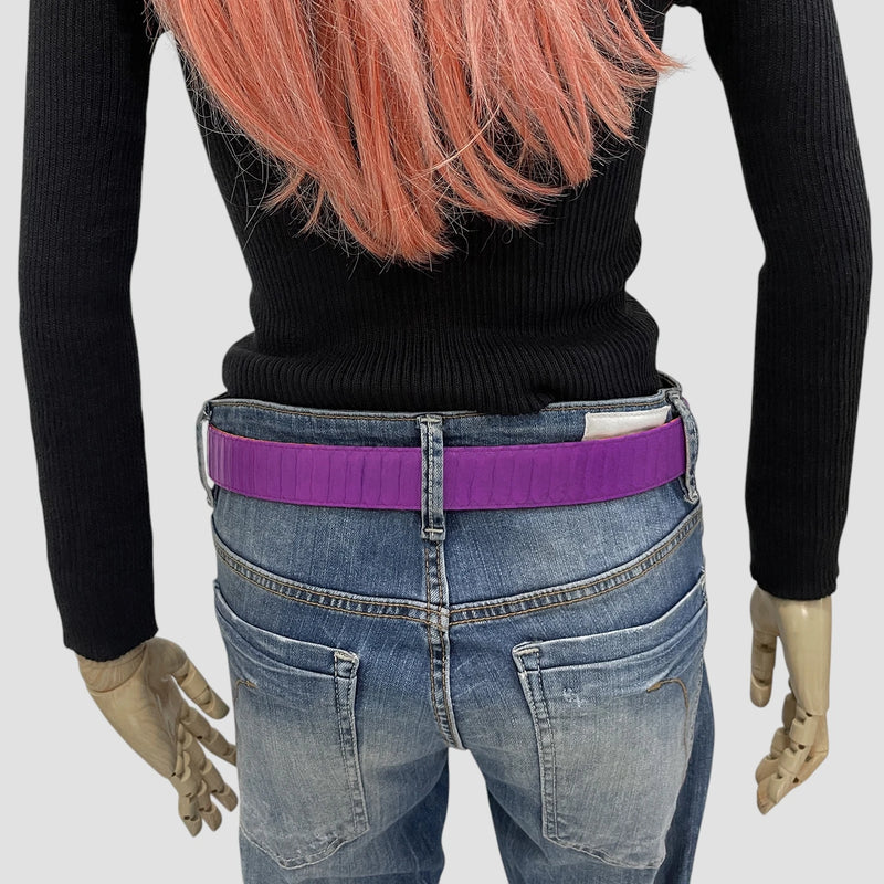 Python leather belt