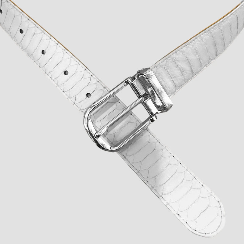 Python leather belt