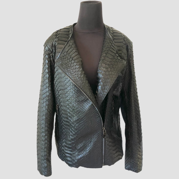 DRAGON PYTHON LEATHER JACKET