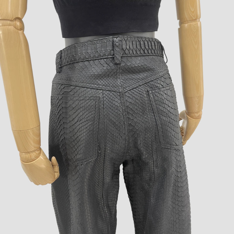 Python leather pants