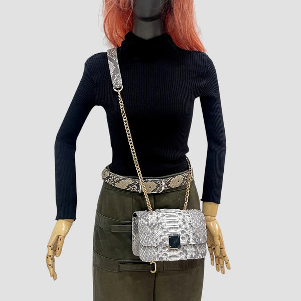 KING PYTHON LEATHER BAG
