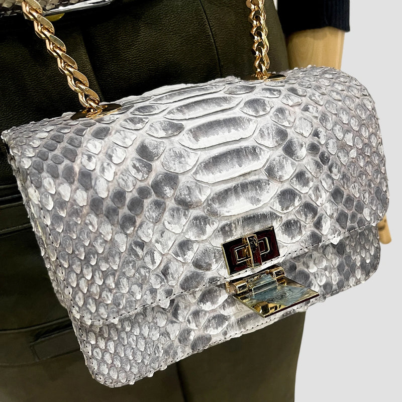 King python leather bag