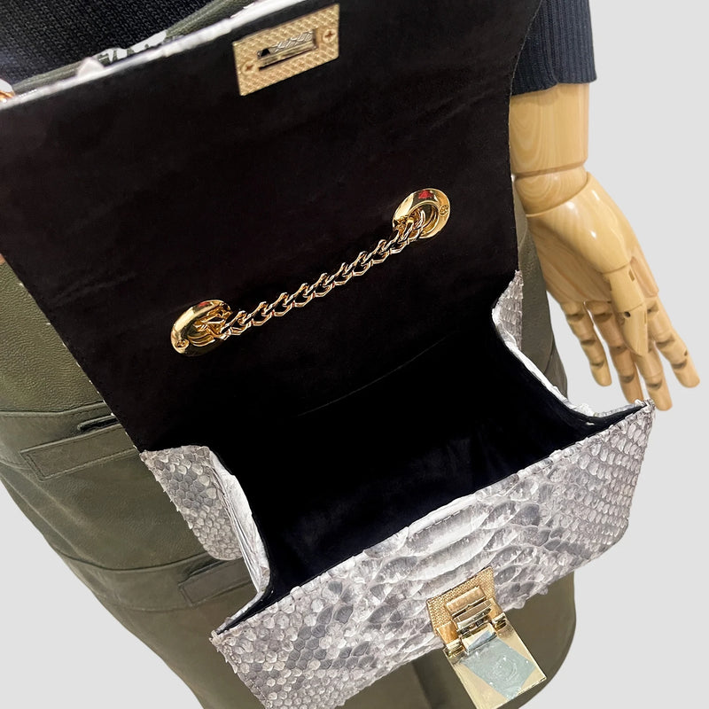 King python leather bag