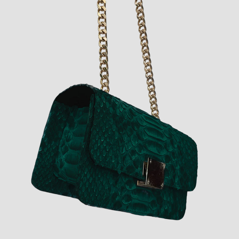 King python leather bag