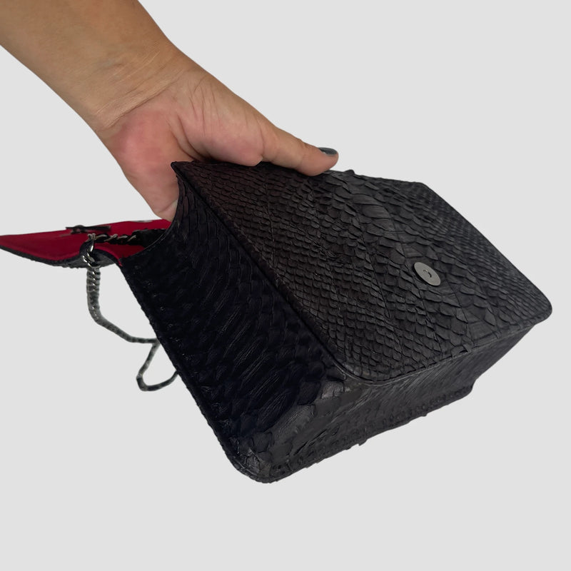 Python leather bag