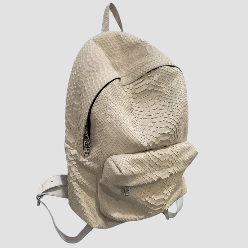 Python leather backpack