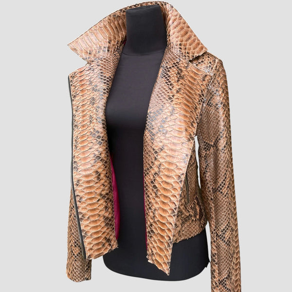 DRAGON PYTHON LEATHER JACKET