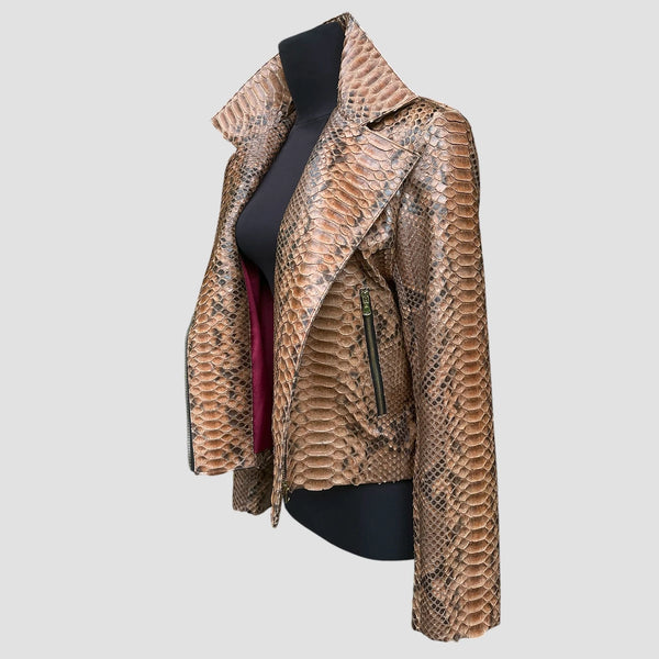 DRAGON PYTHON LEATHER JACKET