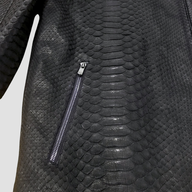 Python leather jacket