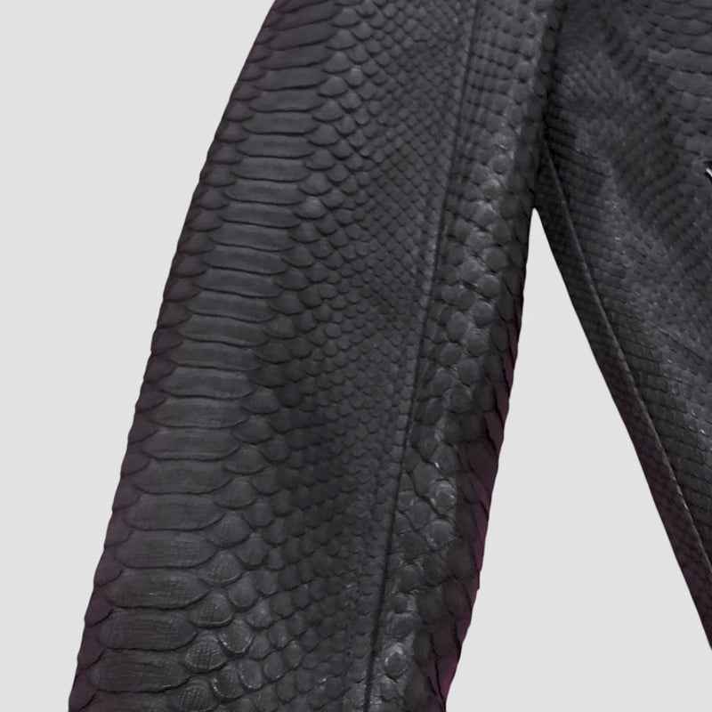 Python leather jacket