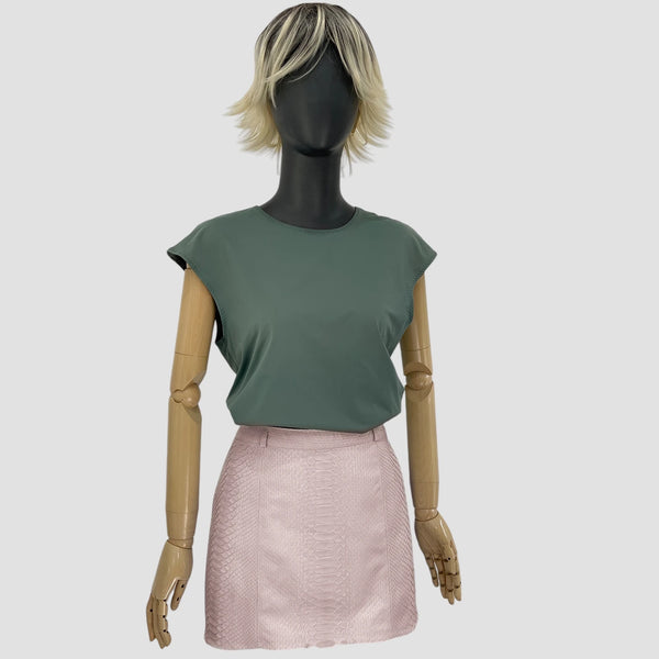 PYTHON LEATHER SKIRT