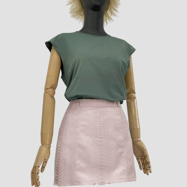 PYTHON LEATHER SKIRT