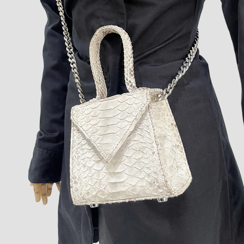 Python leather bag