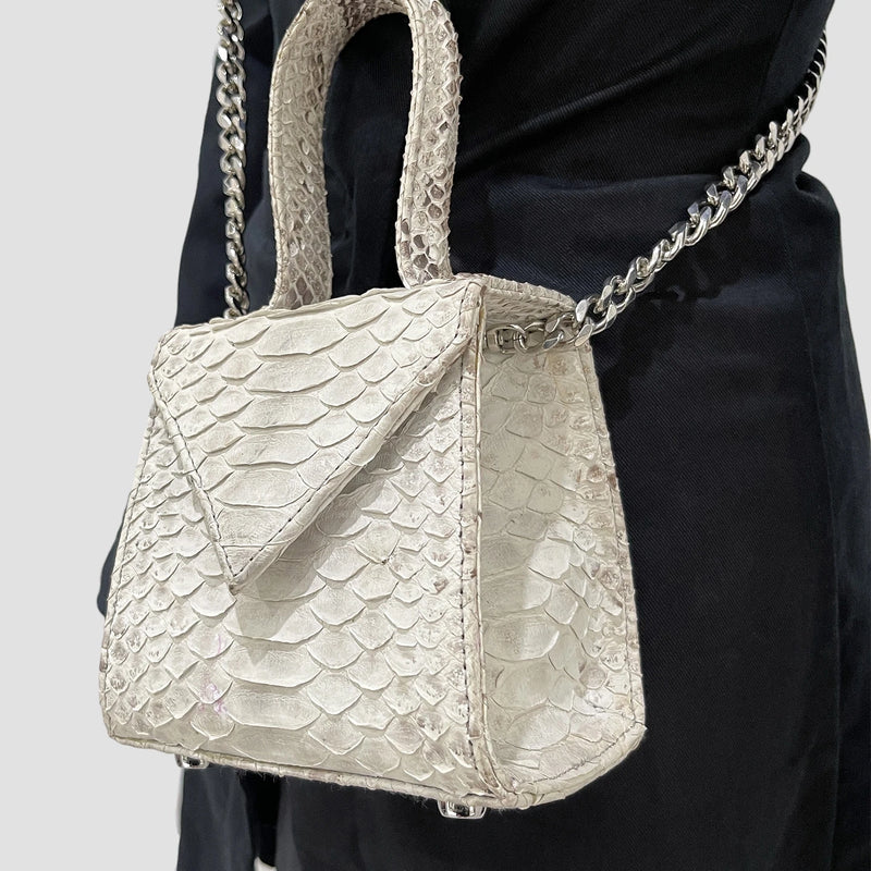 Python leather bag