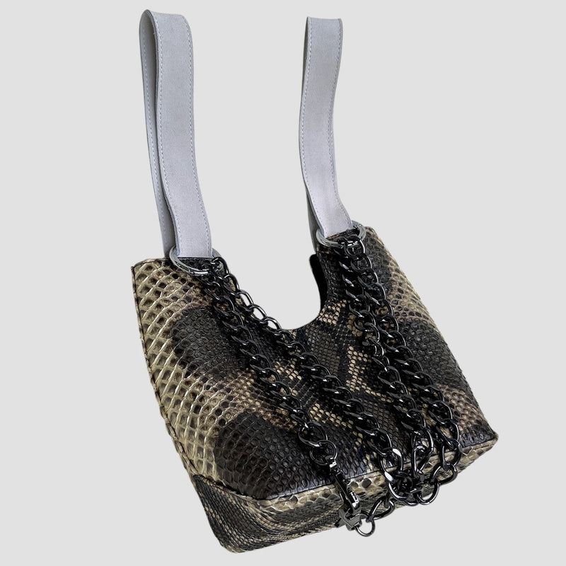 Python leather bag
