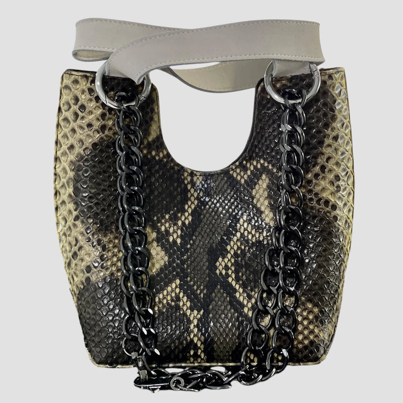 Python leather bag