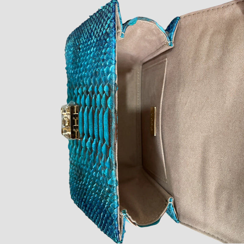 Python leather bag