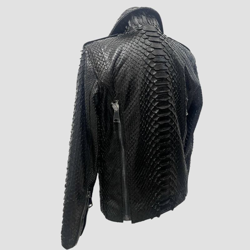 King python leather jacket back zippers