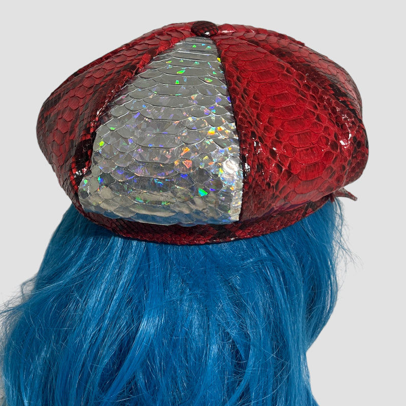Python leather hat