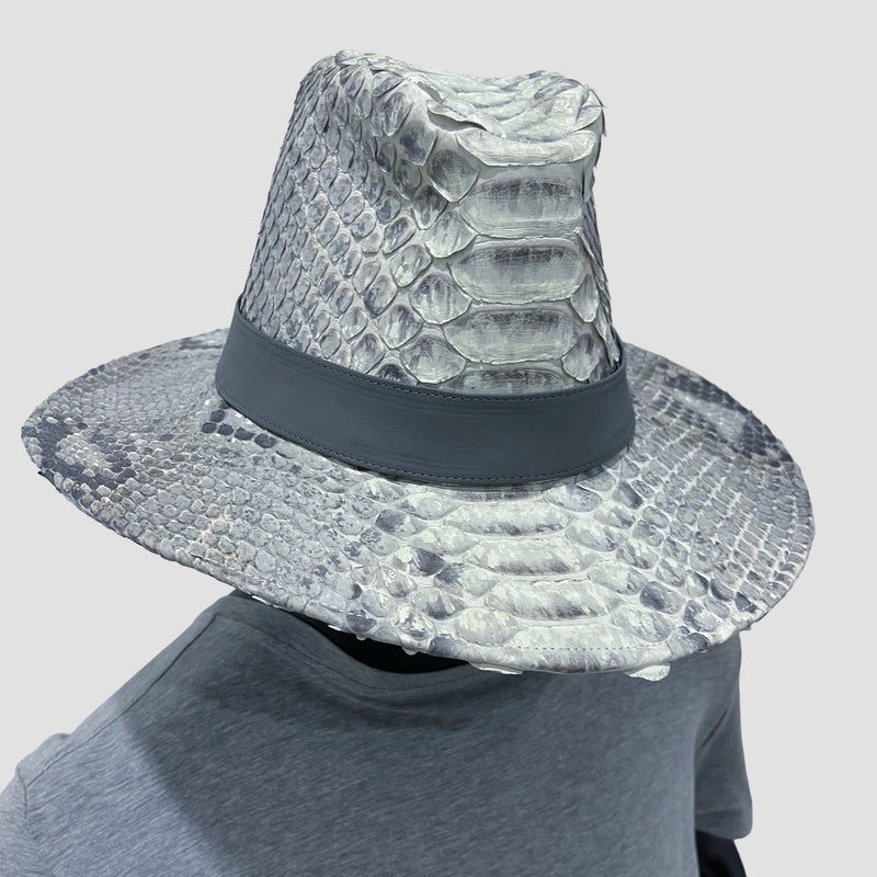 Dragon python leather cowboy hat