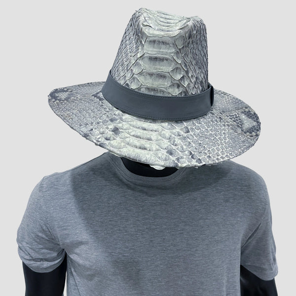 DRAGON PYTHON LEATHER COWBOY HAT