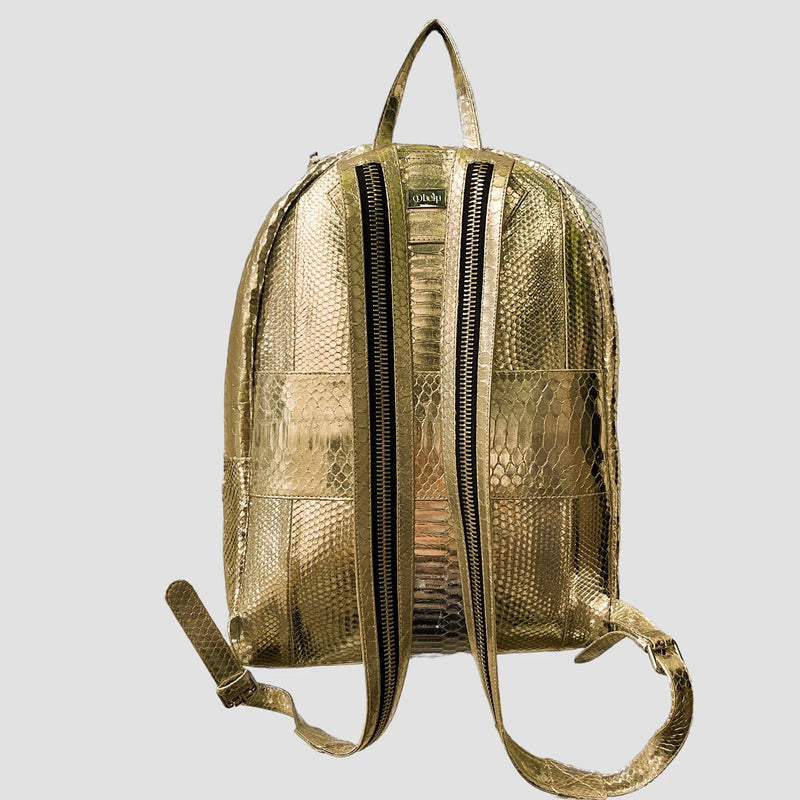 Python leather backpack