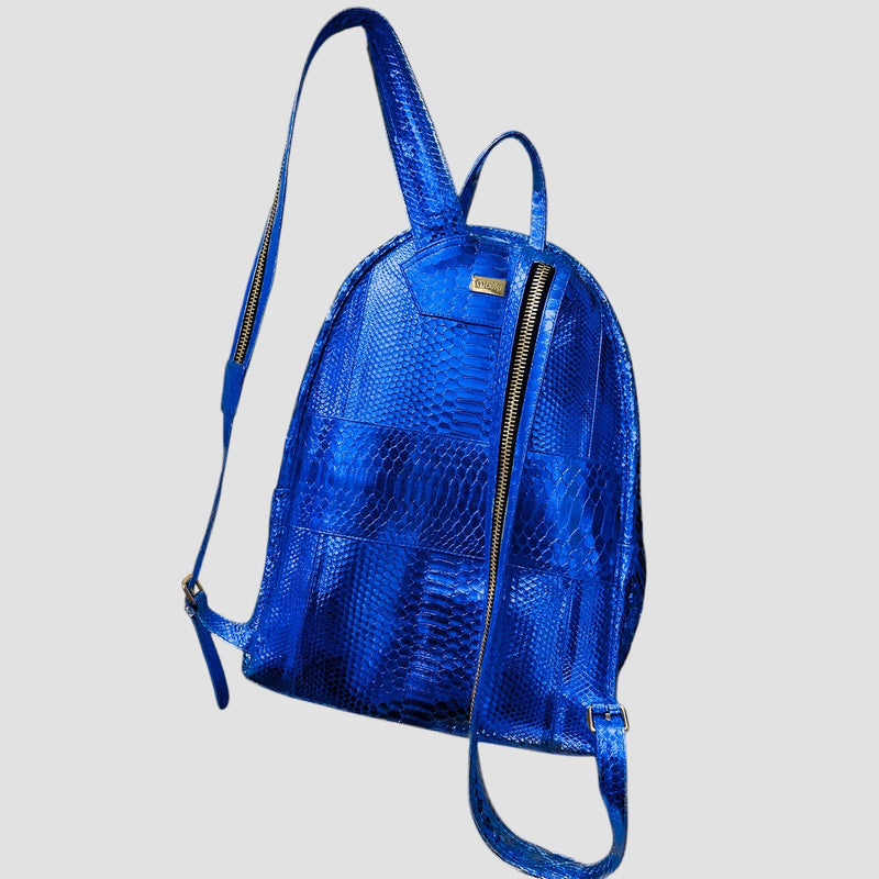 Python leather backpack