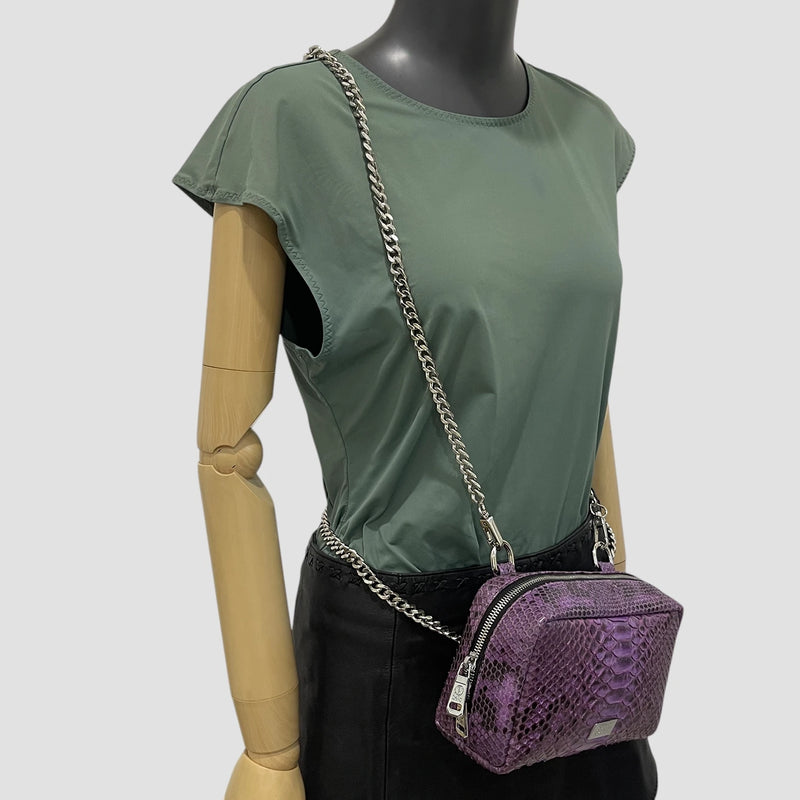 Python leather bag
