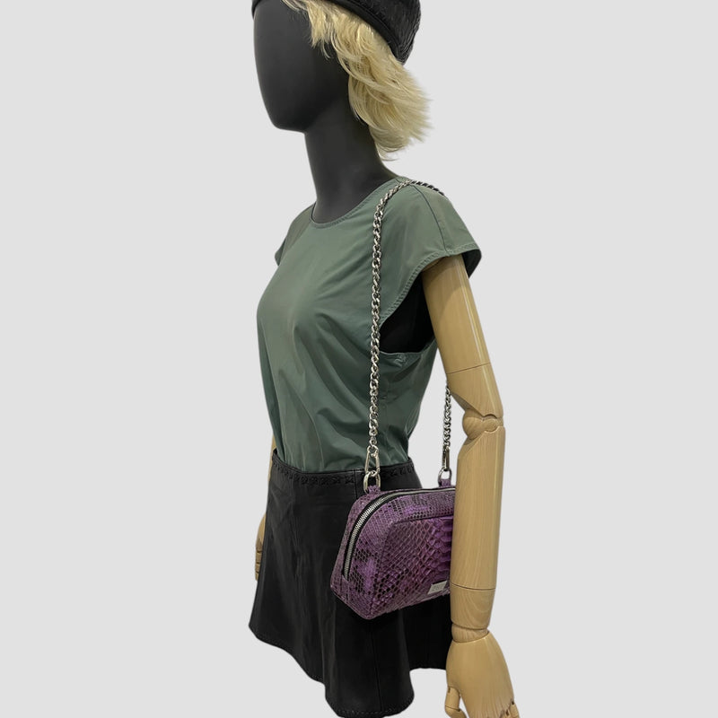 Python leather bag