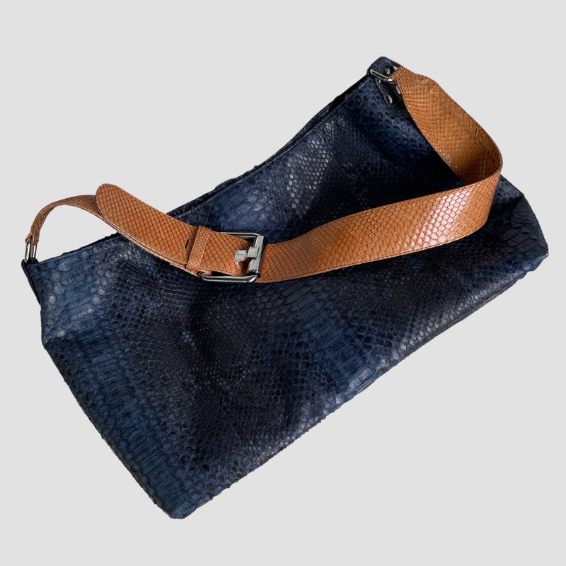 Python leather bag