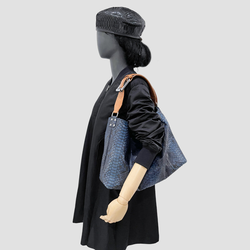 Python leather bag