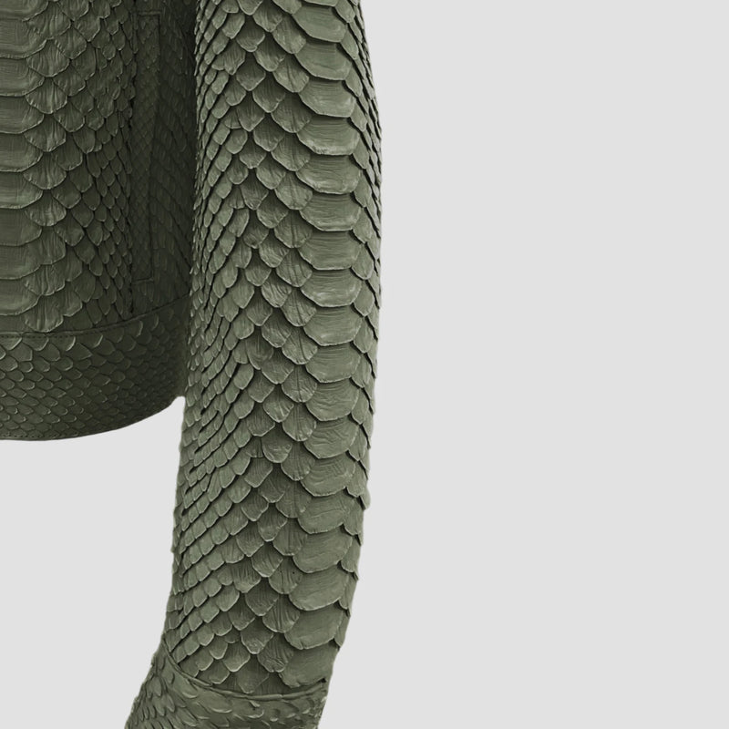 King python leather jacket
