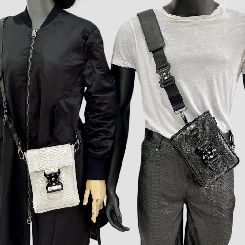 Python leather bag
