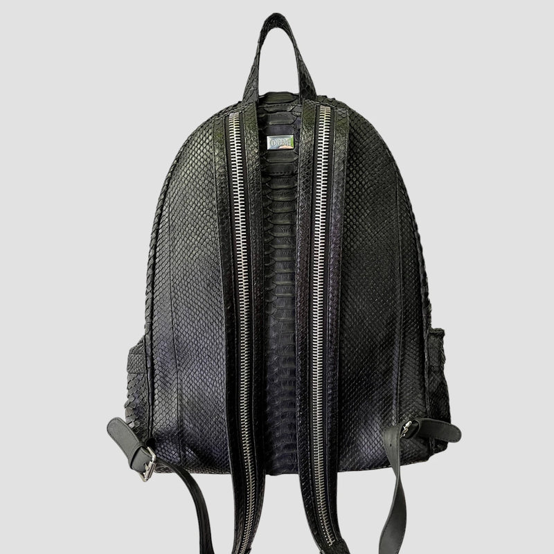 Python leather backpack