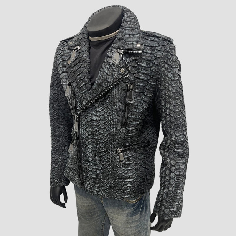 King python leather jacket