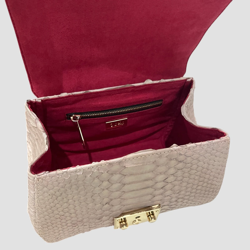 Python leather bag