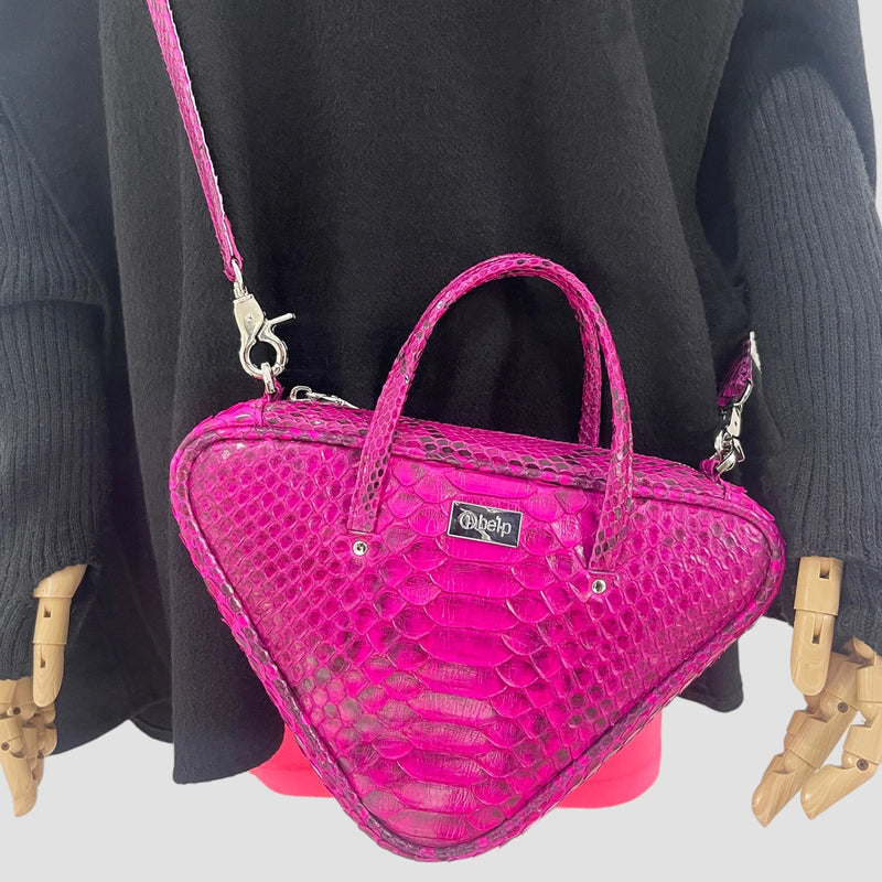 Python leather bag