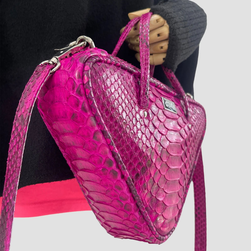 Python leather bag