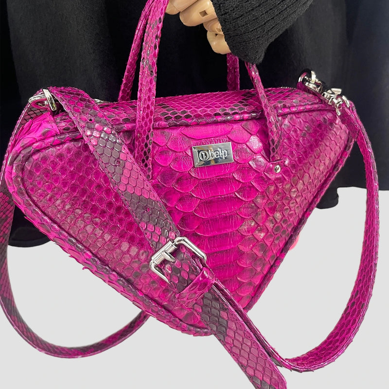 Python leather bag