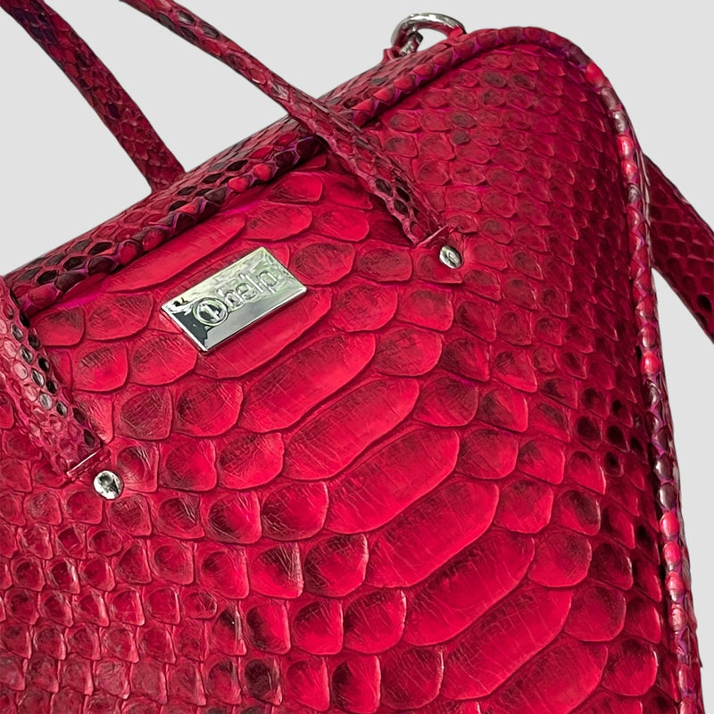 Python leather bag