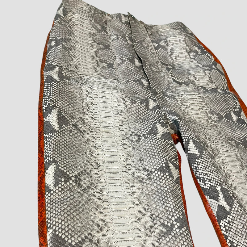 Python leather pants